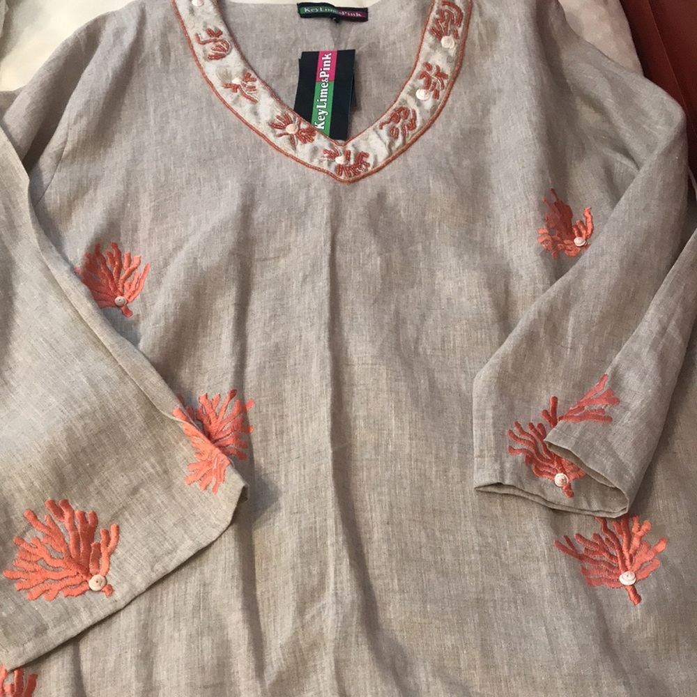 100% Linen Spring/Summer top Plus Size